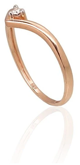 Diamond Sky Jewelry Auksinis žiedas su deimantais „Žuvėdra“