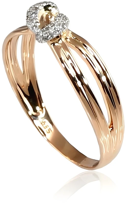 Diamond Sky Jewelry Auksinis žiedas su deimantais „Omega“