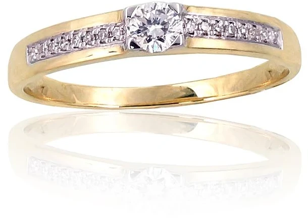 Diamond Sky Jewelry Auksinis žiedas su deimantais „Malori“