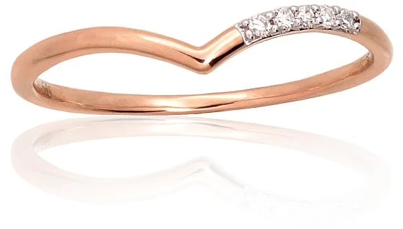 Diamond Sky Jewelry Auksinis žiedas su deimantais „Žuvėdra“