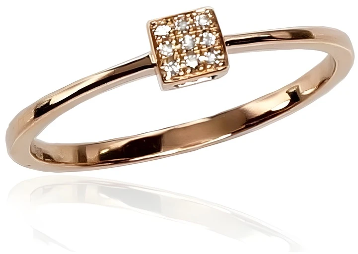 Diamond Sky Jewelry Auksinis žiedas su deimantais „Solitaras VI“