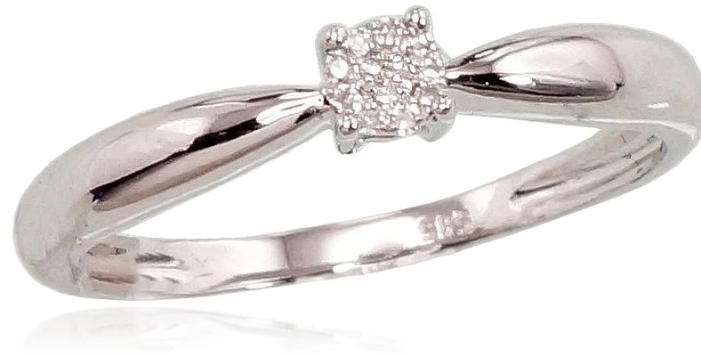 Diamond Sky Jewelry Auksinis žiedas su deimantais „Solitaras VIII“