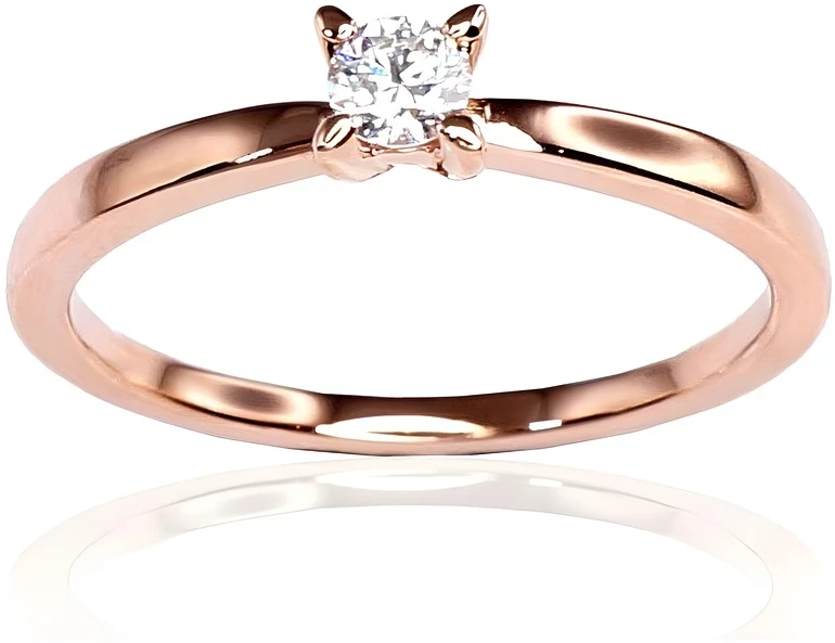 Diamond Sky Jewelry Auksinis žiedas su deimantais „Solitaras VIII“