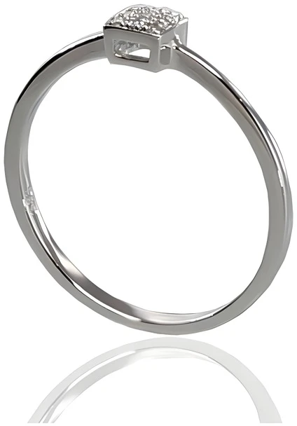 Diamond Sky Jewelry Auksinis žiedas su deimantais „Solitaras V“