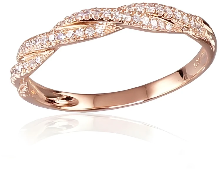 Diamond Sky Jewelry Auksinis žiedas su deimantais „Alpina“