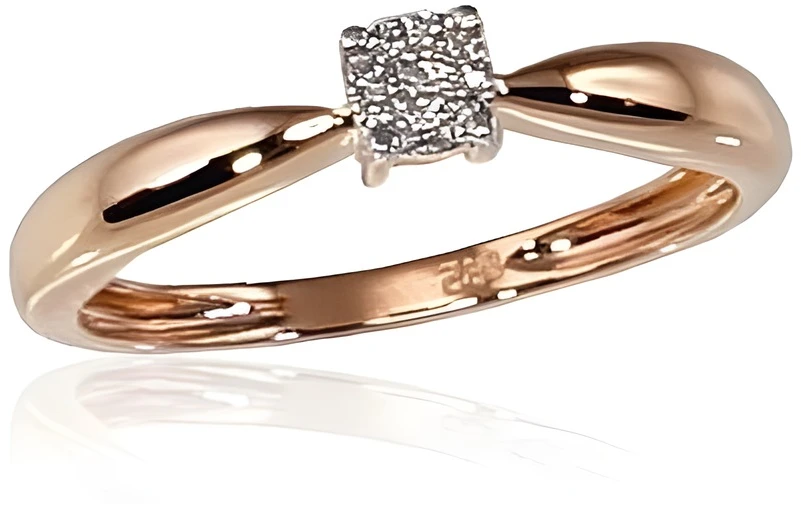 Diamond Sky Jewelry Auksinis žiedas su deimantais „Solitaras II“