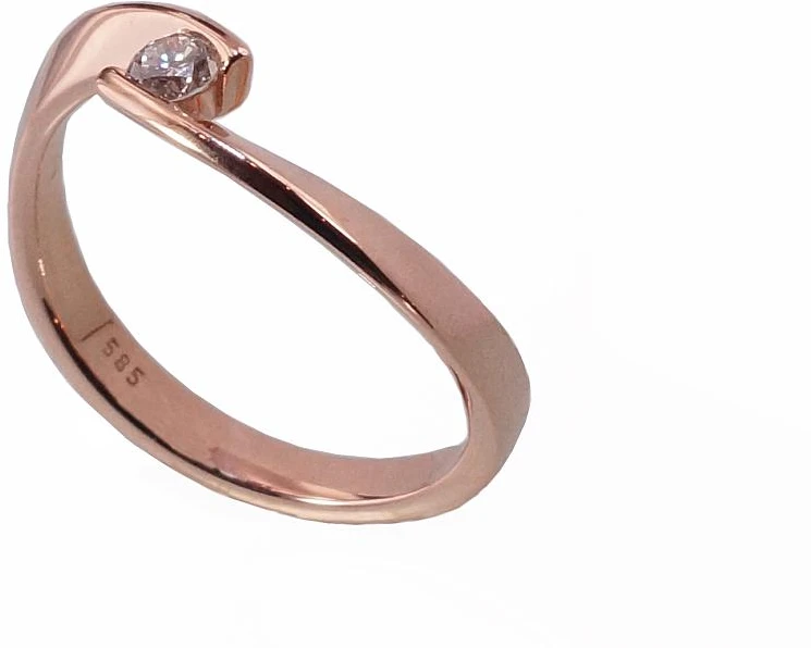 Diamond Sky Jewelry Auksinis žiedas su deimantais „Kometa VI“