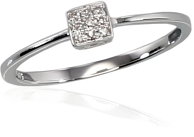 Diamond Sky Jewelry Auksinis žiedas su deimantais „Solitaras V“