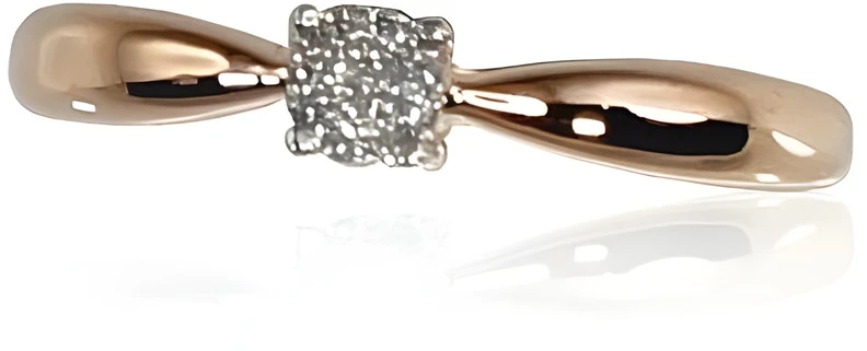 Diamond Sky Jewelry Auksinis žiedas su deimantais „Solitaras II“