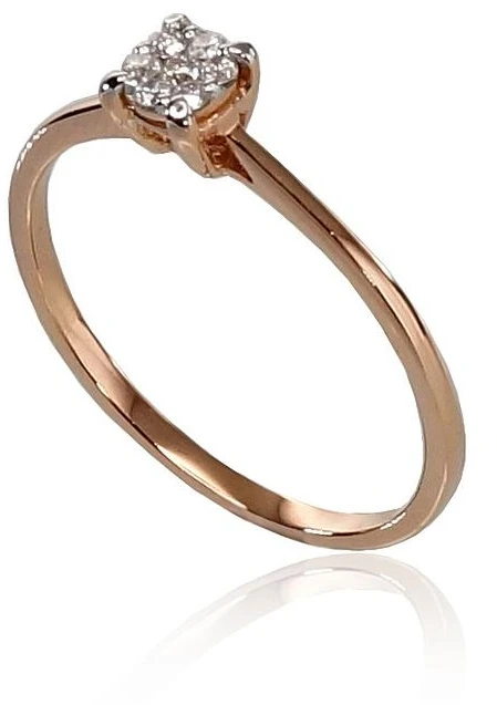 Diamond Sky Jewelry Auksinis žiedas su deimantais „Solitaras VI“