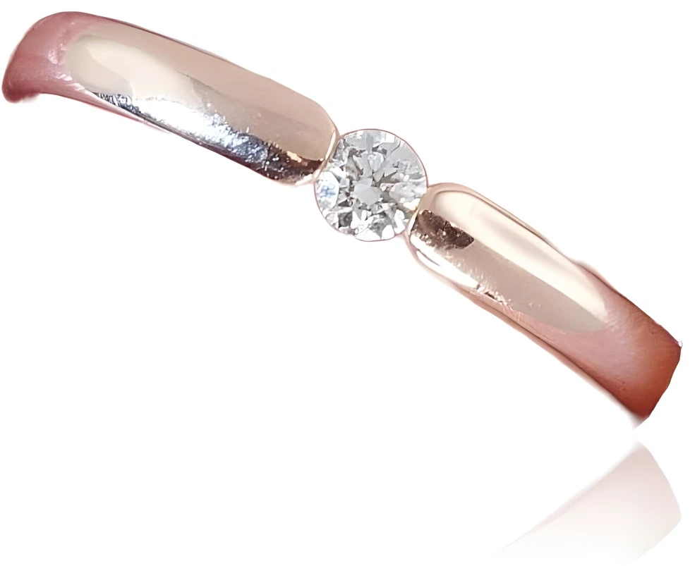 Diamond Sky Jewelry Auksinis žiedas su deimantais „Naujoji Klasika II“