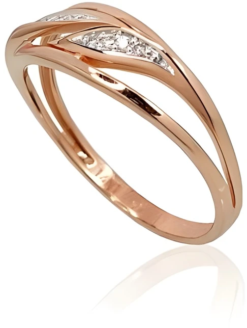 Diamond Sky Jewelry Auksinis žiedas su deimantais „Arianna“