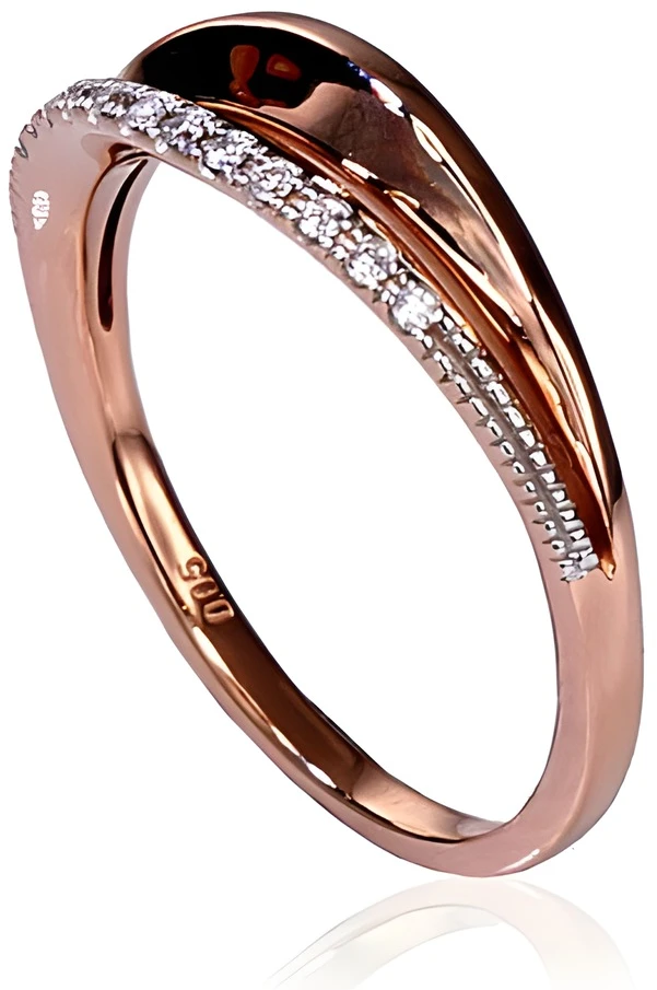 Diamond Sky Jewelry Auksinis žiedas su deimantais „Babylon V“