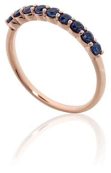 Diamond Sky Jewelry Auksinis žiedas su safyrais „Atėnė IX“