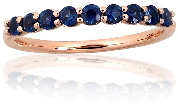 Diamond Sky Jewelry Auksinis žiedas su safyrais „Atėnė IX“