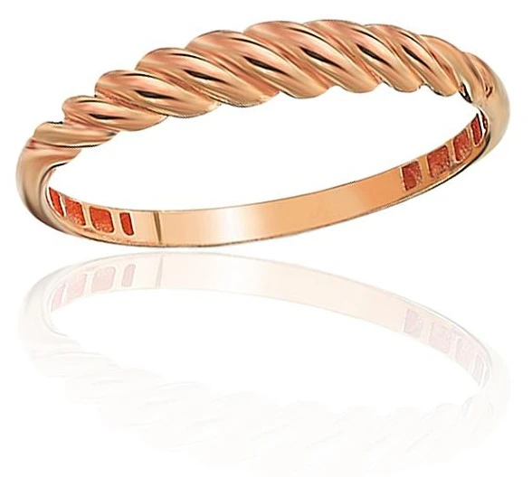 Diamond Sky Jewelry Auksinis žiedas „Vijinga Gija“