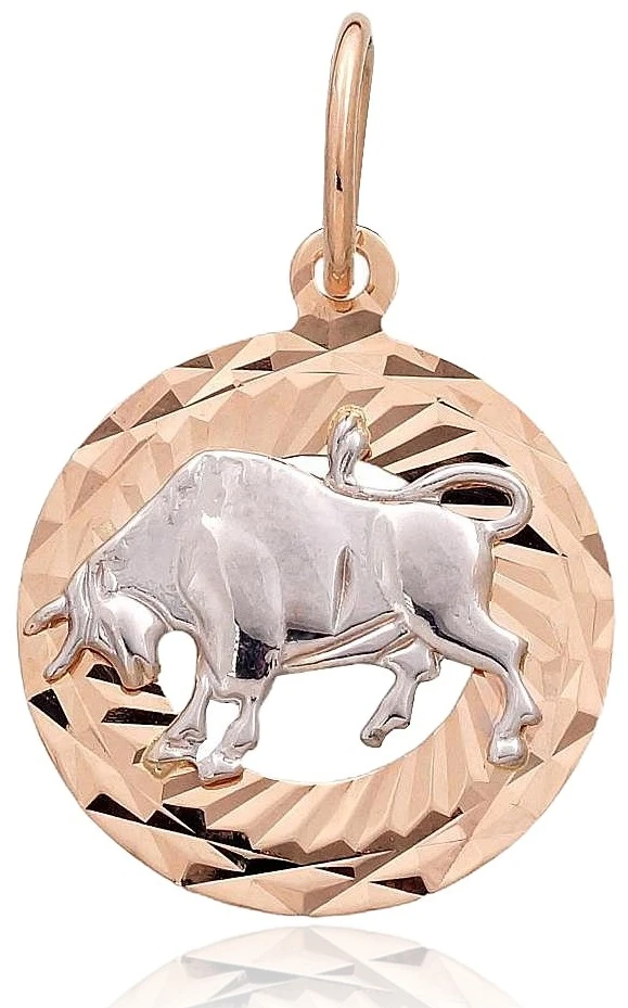 Diamond Sky Jewelry Auksinis zodiako ženklo pakabukas „Jautis V“