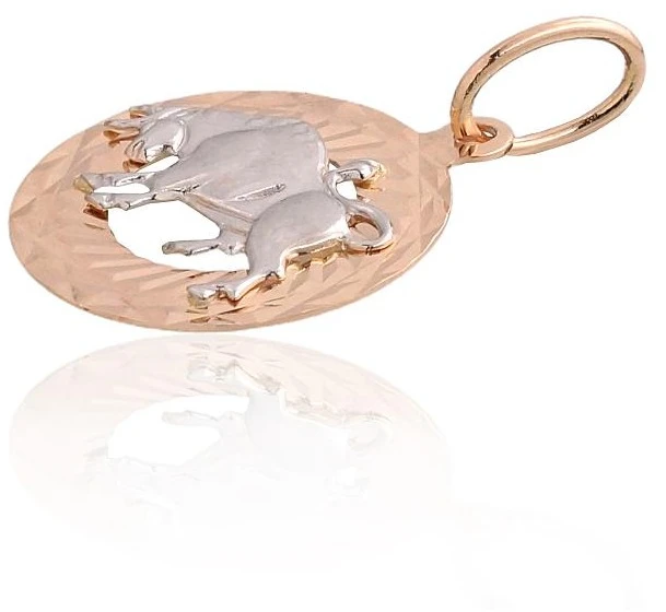 Diamond Sky Jewelry Auksinis zodiako ženklo pakabukas „Jautis V“