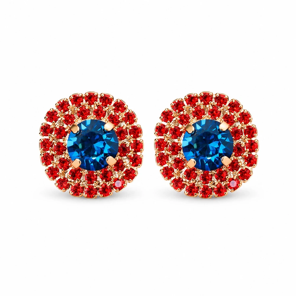 Diamond Sky Jewelry Auskarai „Andrea (Bermuda Mėlyna)“ su Swarovski® kristalais