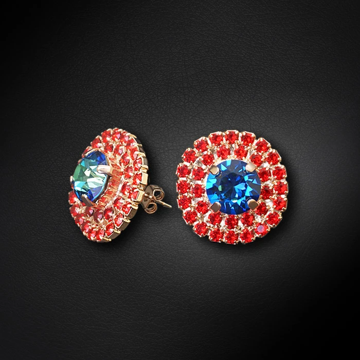 Diamond Sky Jewelry Auskarai „Andrea (Bermuda Mėlyna)“ su Swarovski® kristalais