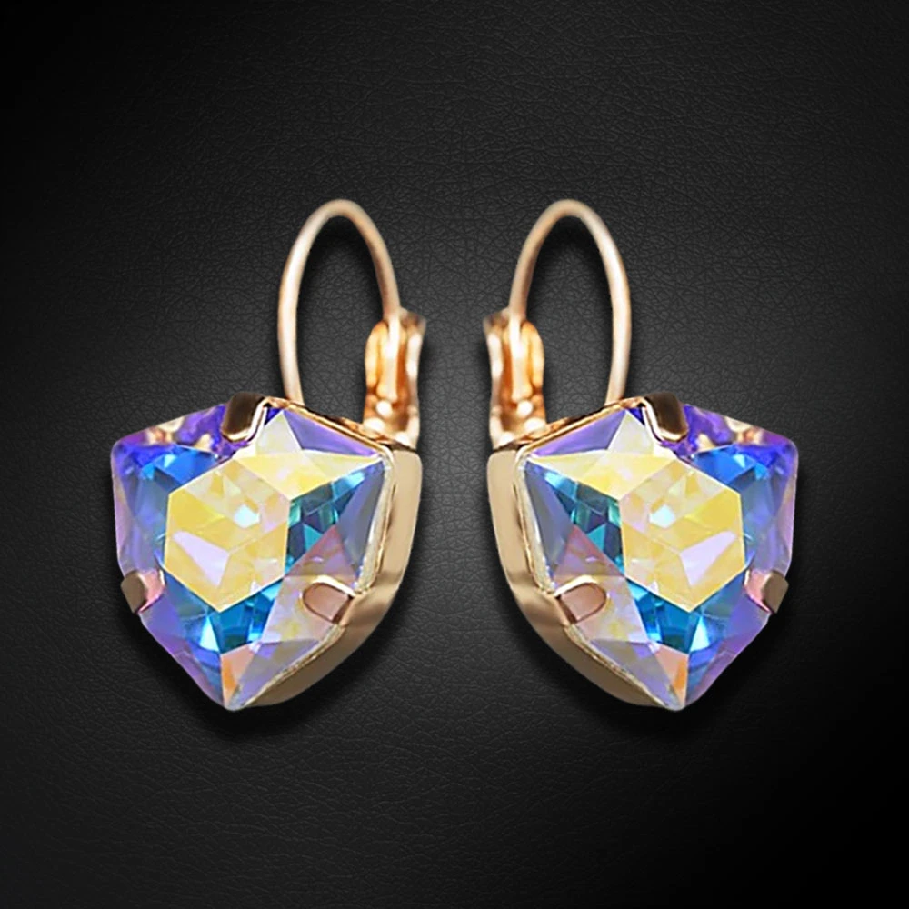 Diamond Sky Jewelry Auskarai „Bermuda Triangle (Aurora Borealis)“ su Swarovski® kristalais