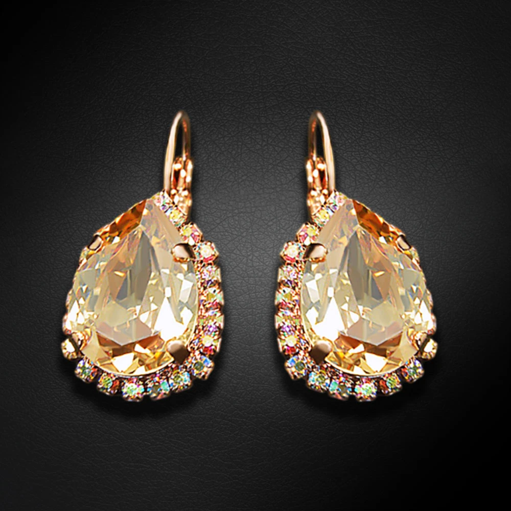 Diamond Sky Jewelry Auskarai „Celestial Drop III (Golden Shadow)“ su Swarovski® kristalais