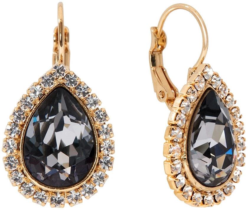 Diamond Sky Jewelry Auskarai „Celestial Drop (Sidabrinis Night)“ su Swarovski® kristalais