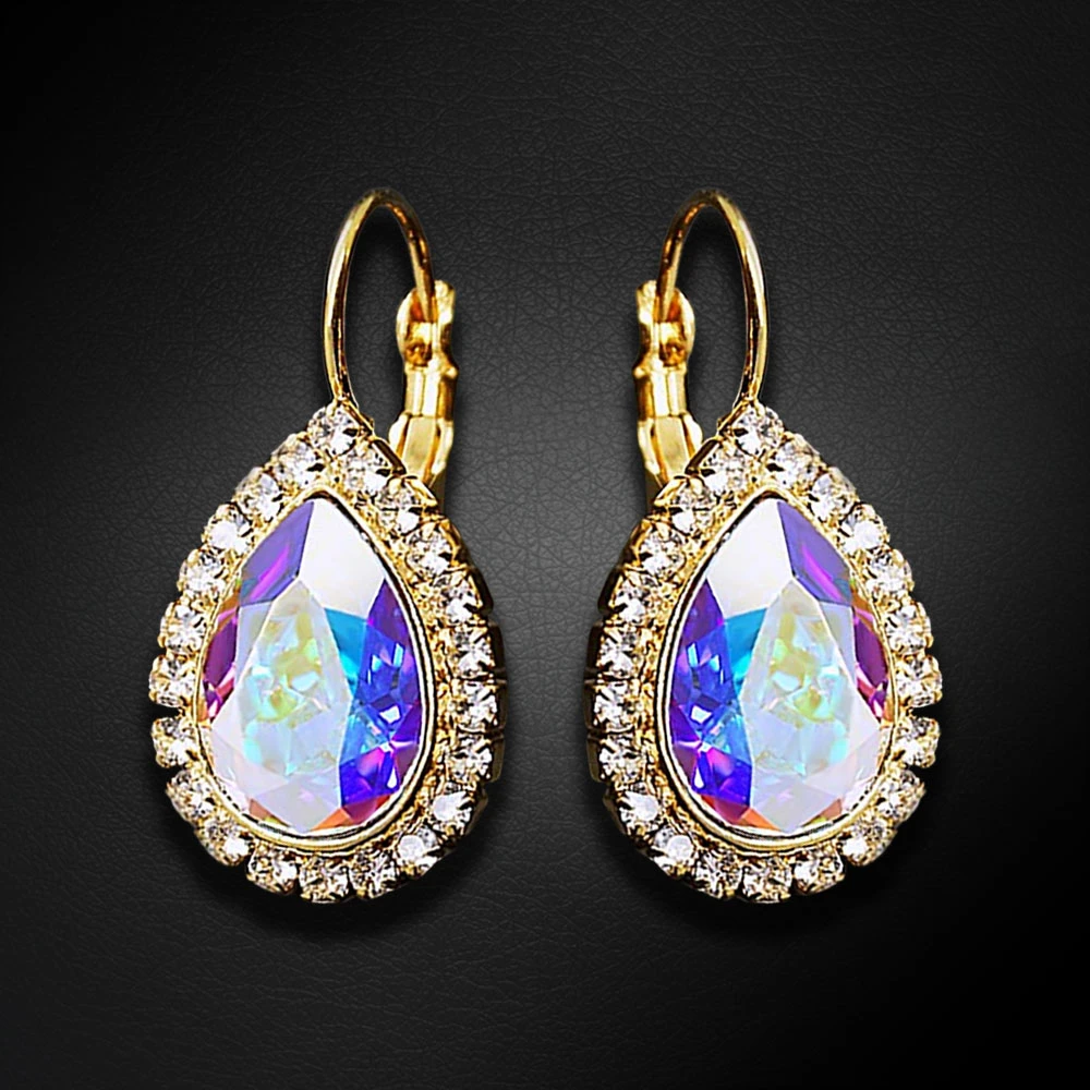 Diamond Sky Jewelry Auskarai „Celestial Drop (Aurora Borealis)“ su Swarovski® kristalais