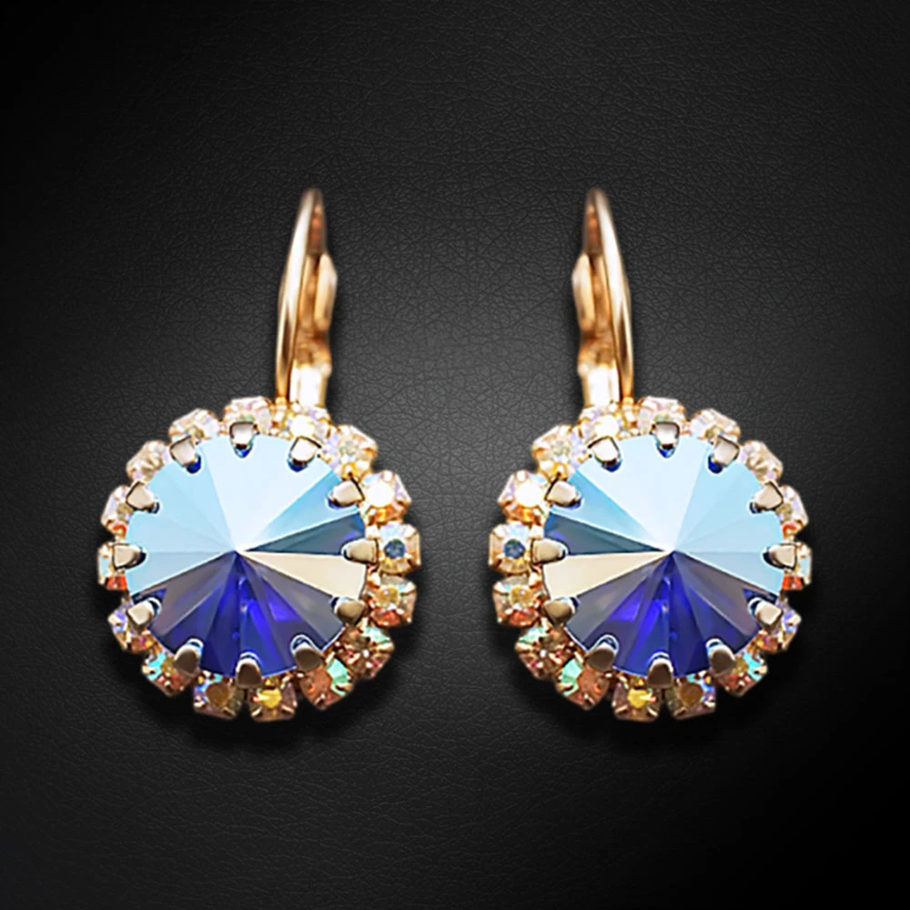 Diamond Sky Jewelry Auskarai „Clarice IX (Sapphire Shimmer)“ su Swarovski® kristalais