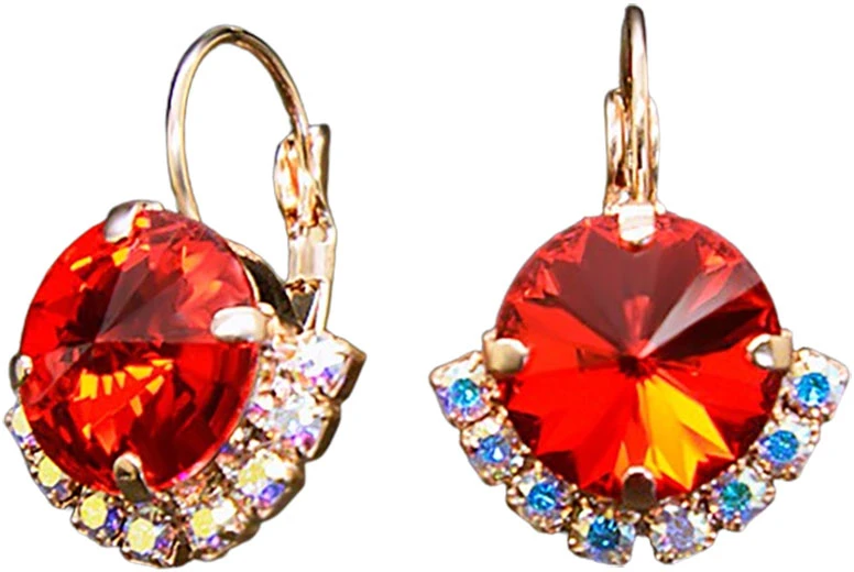 Diamond Sky Jewelry Auskarai „Clarice V (Light Siam)“ su Swarovski® kristalais