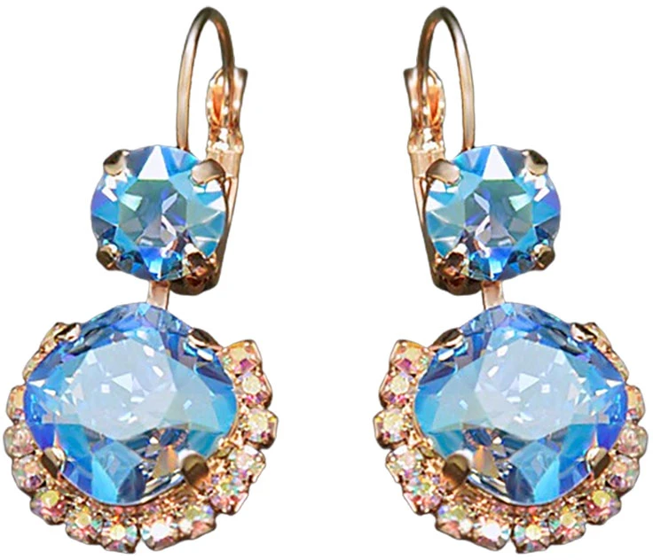 Diamond Sky Jewelry Auskarai „Clarice VI (Light Sapphire Shimmer)“ su Swarovski® kristalais