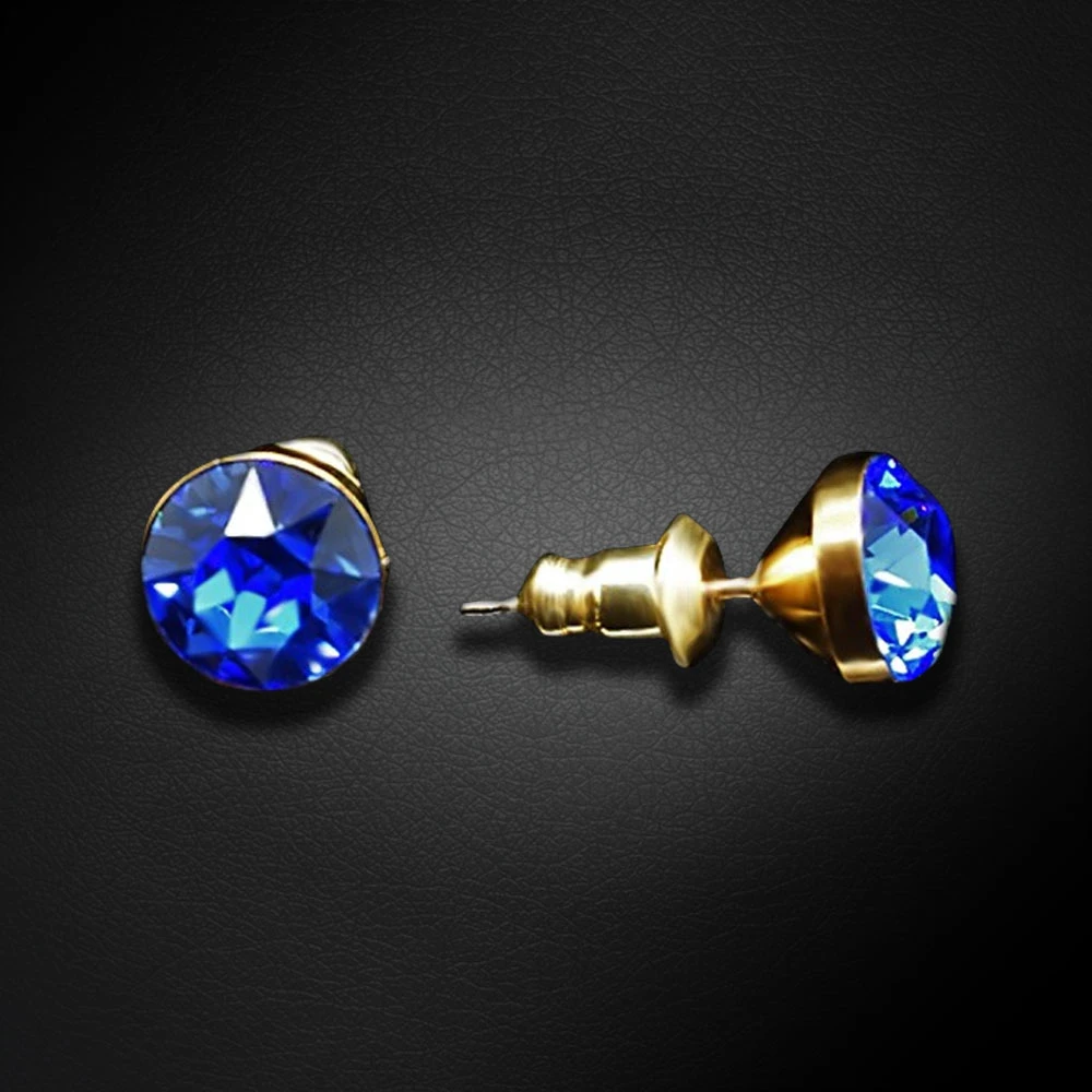 Diamond Sky Jewelry Auskarai „Classic (Sapphire)“ su Swarovski® kristalais