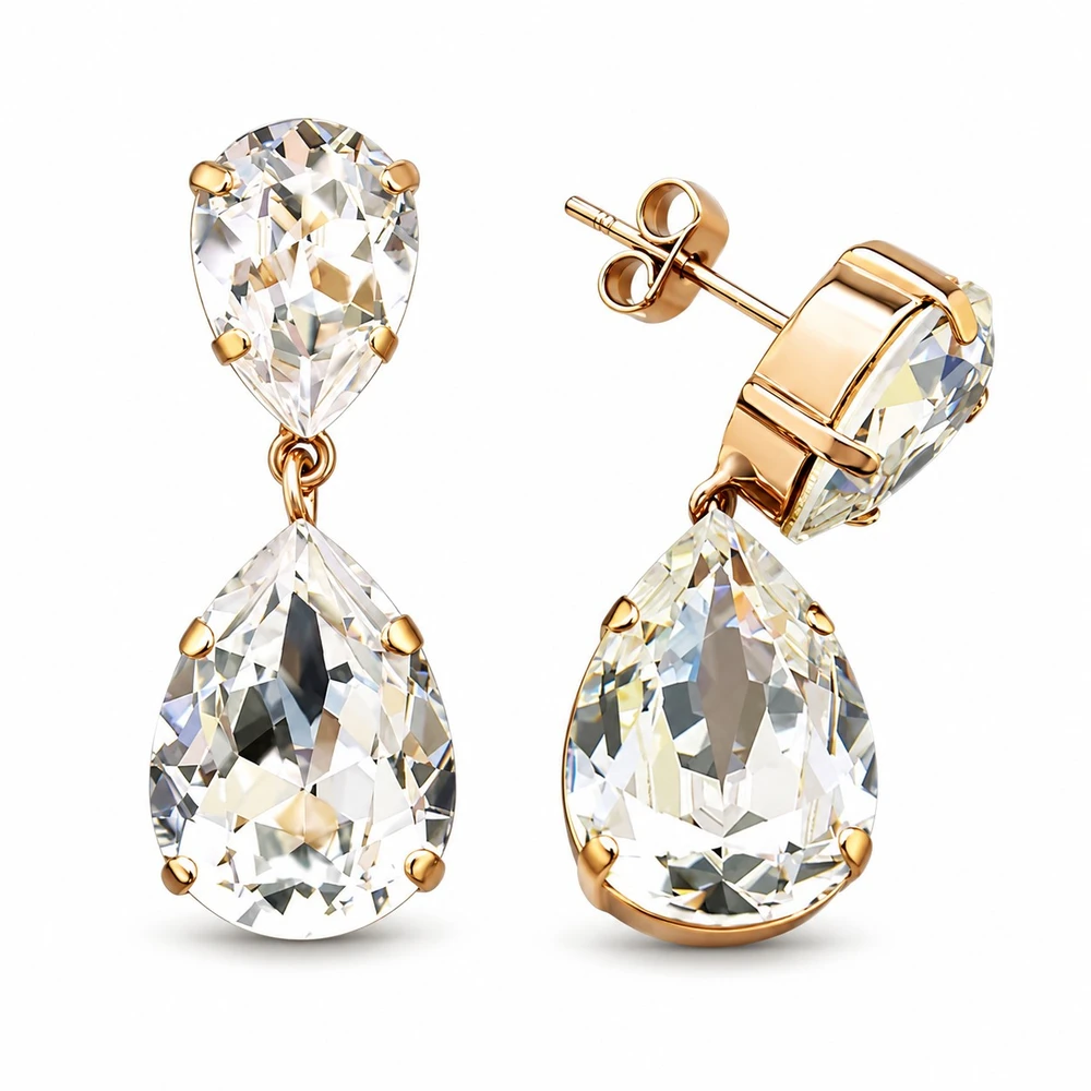 Diamond Sky Jewelry Auskarai „Crystal Drop III“ su Swarovski® kristalais