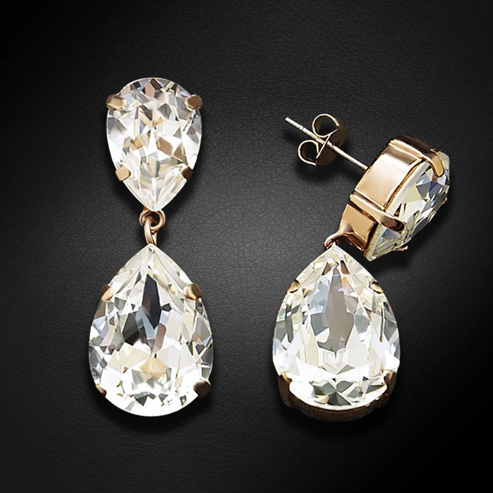 Diamond Sky Jewelry Auskarai „Crystal Drop III“ su Swarovski® kristalais