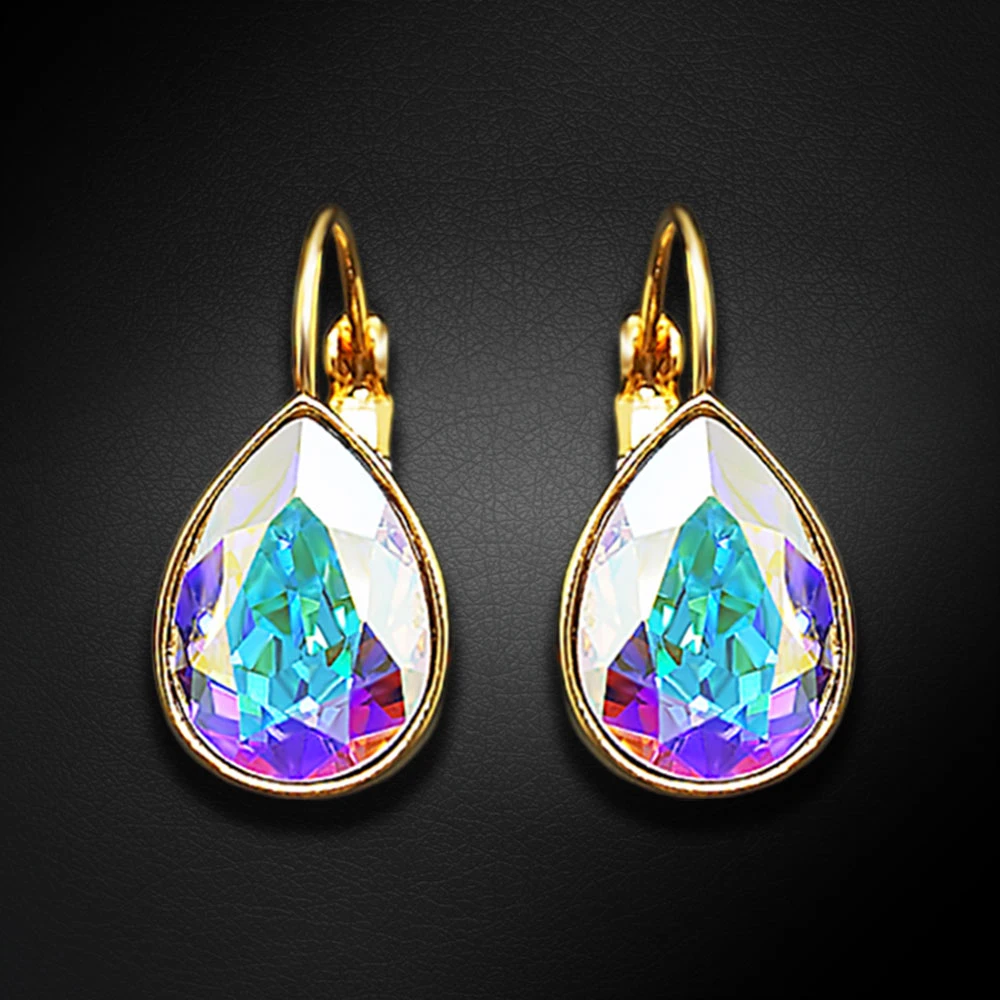 Diamond Sky Jewelry Auskarai „Crystal Drop (Aurora Borealis)“ su Swarovski® kristalais