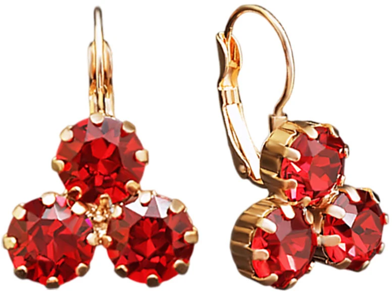 Diamond Sky Jewelry Auskarai „Crystal Lady II (Scarlet)“ su Swarovski® kristalais