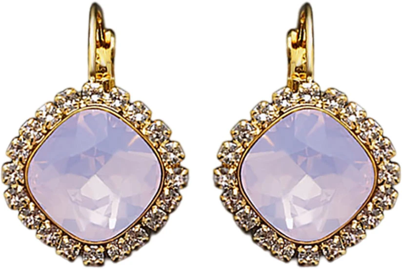 Diamond Sky Jewelry Auskarai „Glare III (Rose Vanduo Opal)“ su Swarovski® kristalais