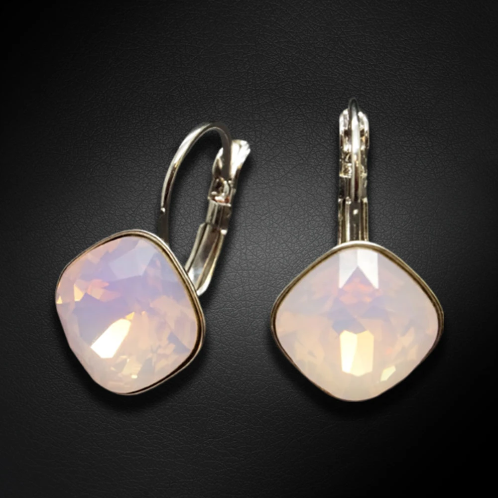 Diamond Sky Jewelry Auskarai „Glare IV (Rose Vanduo Opal)“ su Swarovski® kristalais