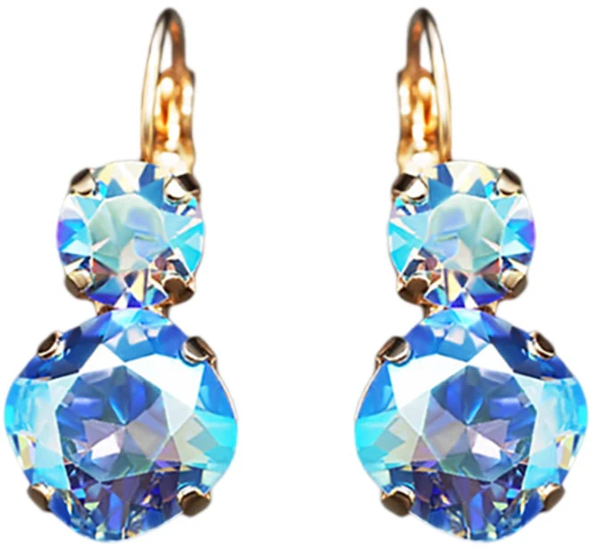 Diamond Sky Jewelry Auskarai „Glare VI (Light Sapphire Shimmer)“ su Swarovski® kristalais