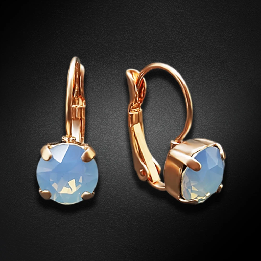 Diamond Sky Jewelry Auskarai „Glory (Air Mėlyna Opal)“ su Swarovski® kristalais