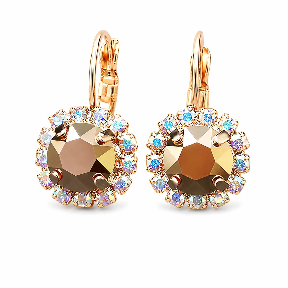 Diamond Sky Jewelry Auskarai „Glory II (Rose Gold)“ su Swarovski® kristalais
