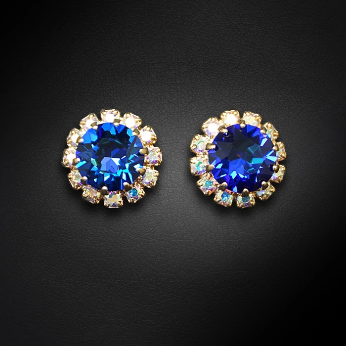 Diamond Sky Jewelry Auskarai „Glory III (Bermuda Mėlyna)“ su Swarovski® kristalais
