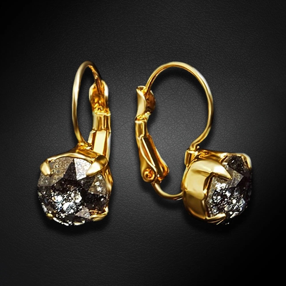 Diamond Sky Jewelry Auskarai „Glory (Juodas Patina)“ su Swarovski® kristalais