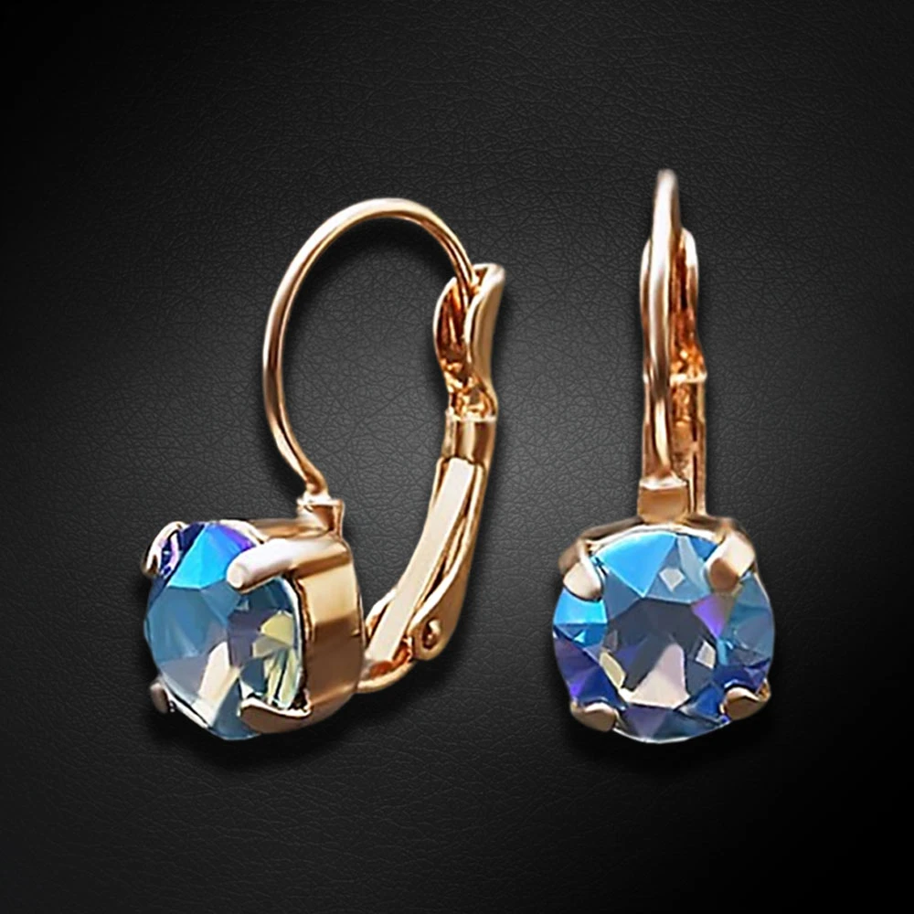 Diamond Sky Jewelry Auskarai „Glory (Light Sapphire Shimmer)“ su Swarovski® kristalais