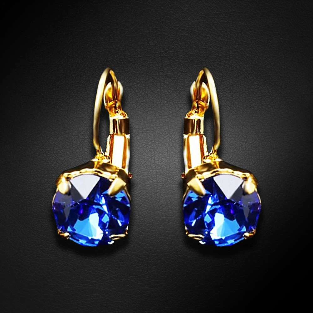 Diamond Sky Jewelry Auskarai „Glory (Sapphire)“ su Swarovski® kristalais