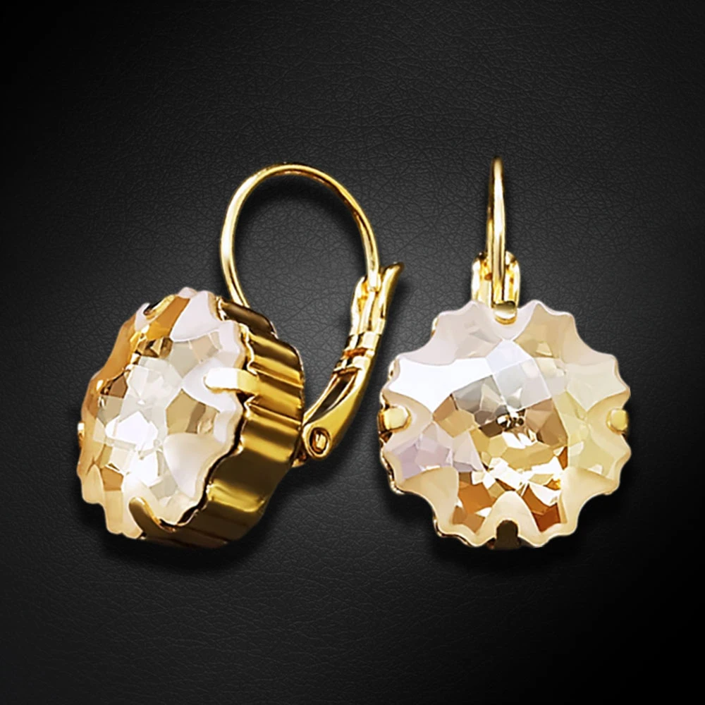 Diamond Sky Jewelry Auskarai „Gorgon (Golden Shadow)“ su Swarovski® kristalais