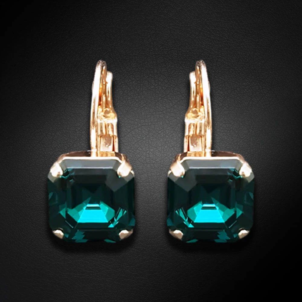 Diamond Sky Jewelry Auskarai „Imperial (Emerald)“ su Swarovski® kristalais
