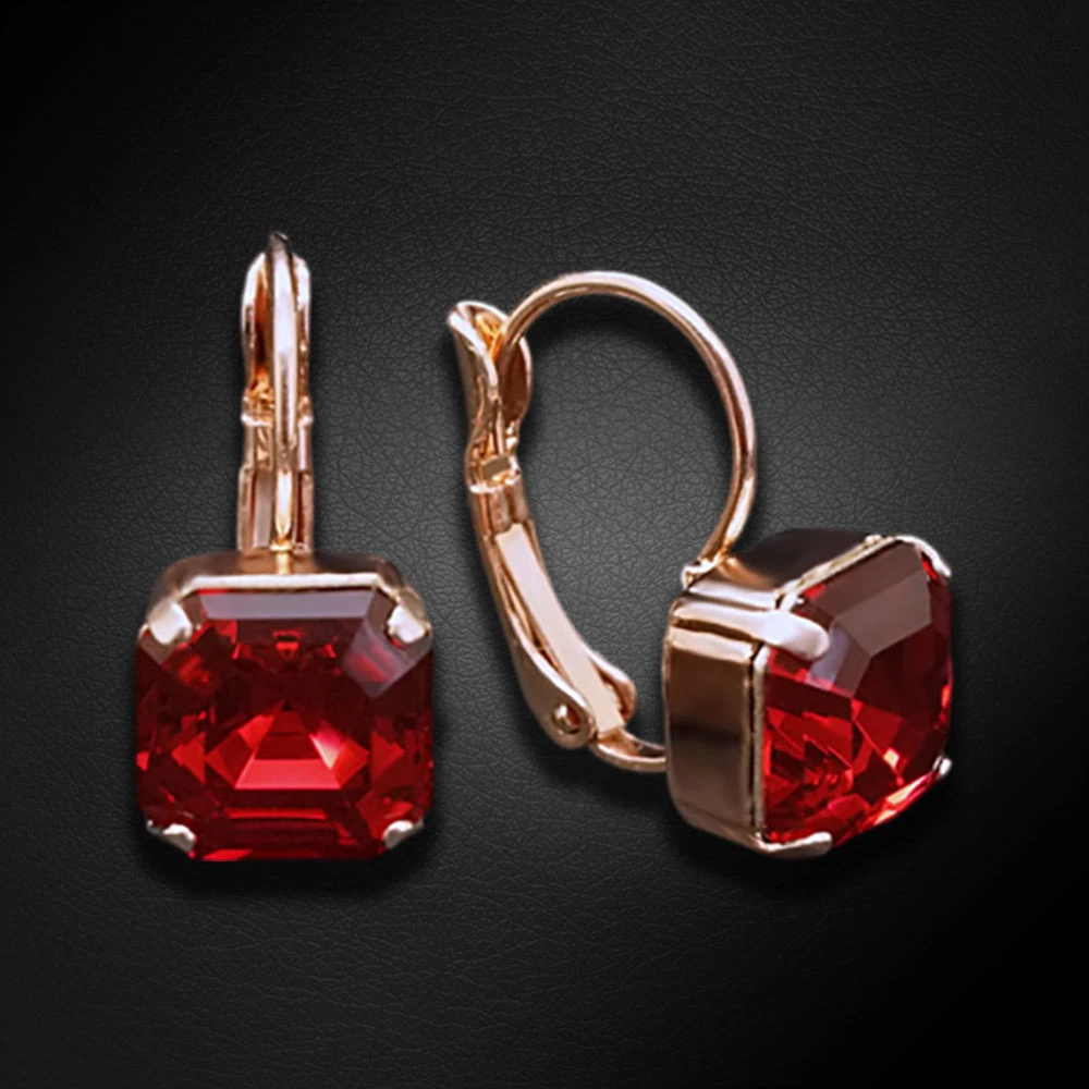 Diamond Sky Jewelry Auskarai „Imperial (Scarlet)“ su Swarovski® kristalais