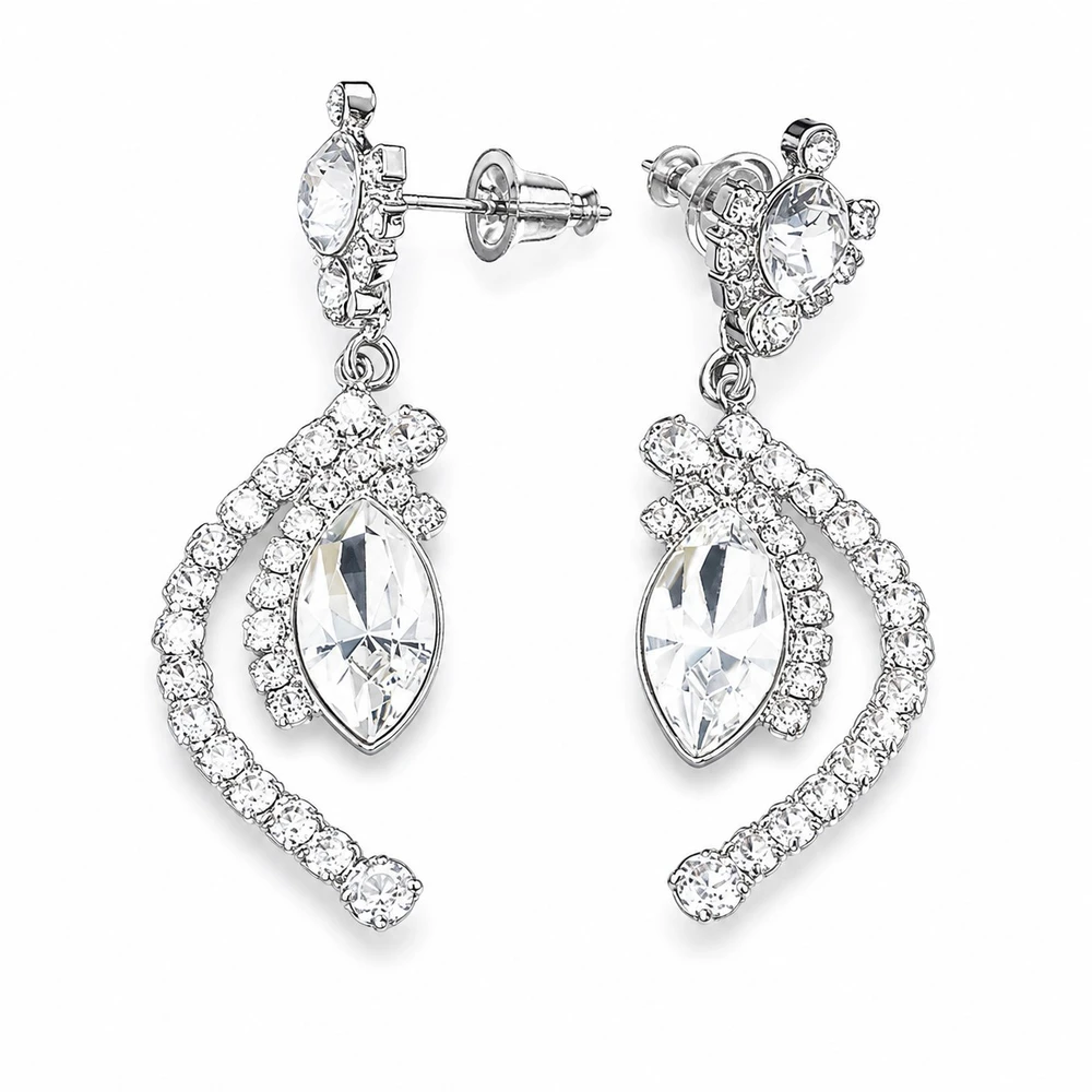 Diamond Sky Jewelry Auskarai „J’Adore V“ su Swarovski® kristalais
