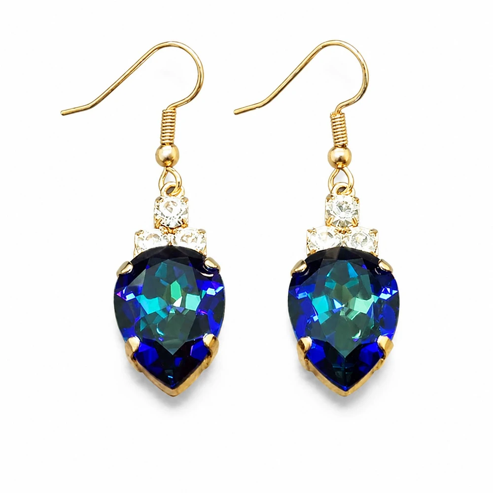 Diamond Sky Jewelry Auskarai „Leonora (Bermuda Mėlyna)“ su Swarovski® kristalais